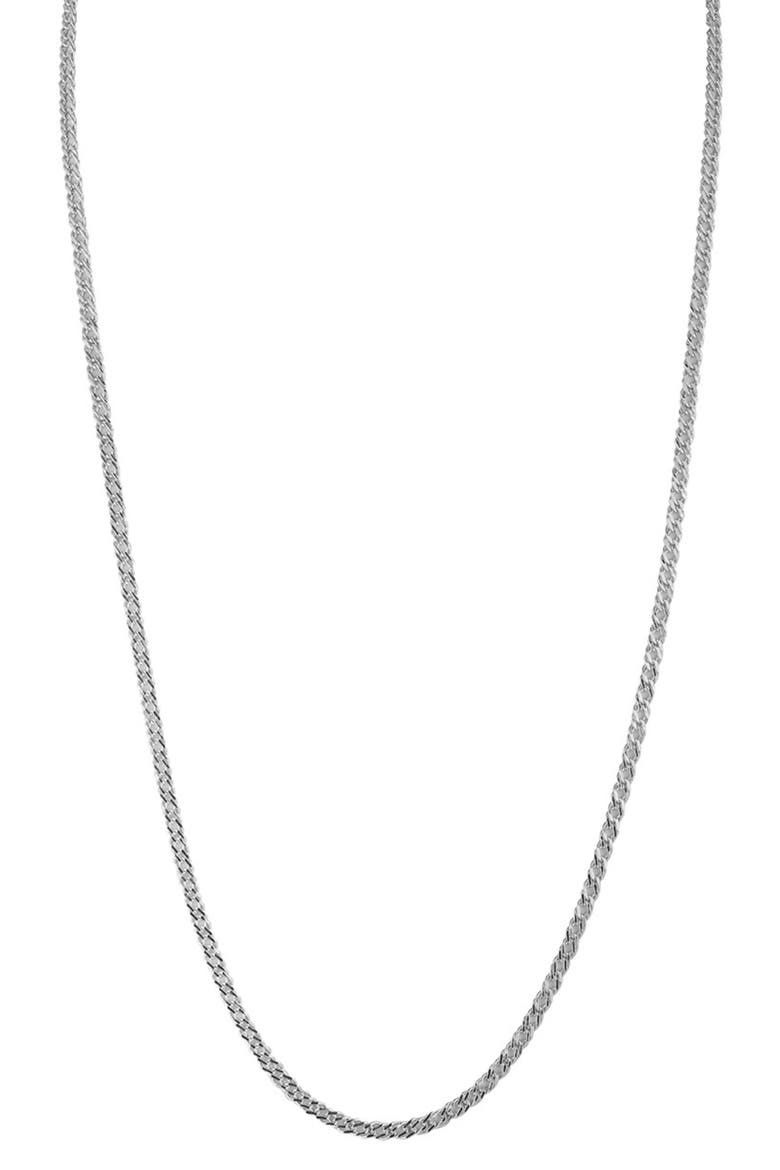 Curb Chain Necklace, Main, color, SILVER