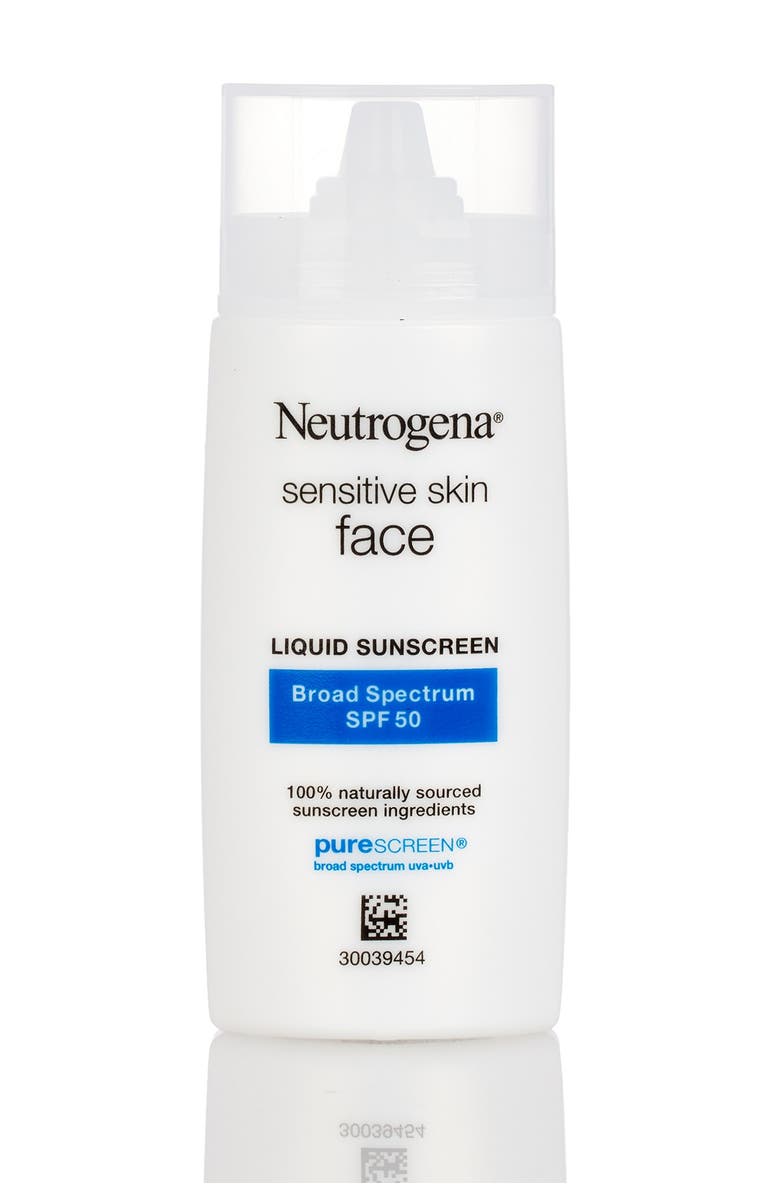 NEUTROGENA Sensitive Skin Face SPF 50 Liquid Sunscreen, Main, color,