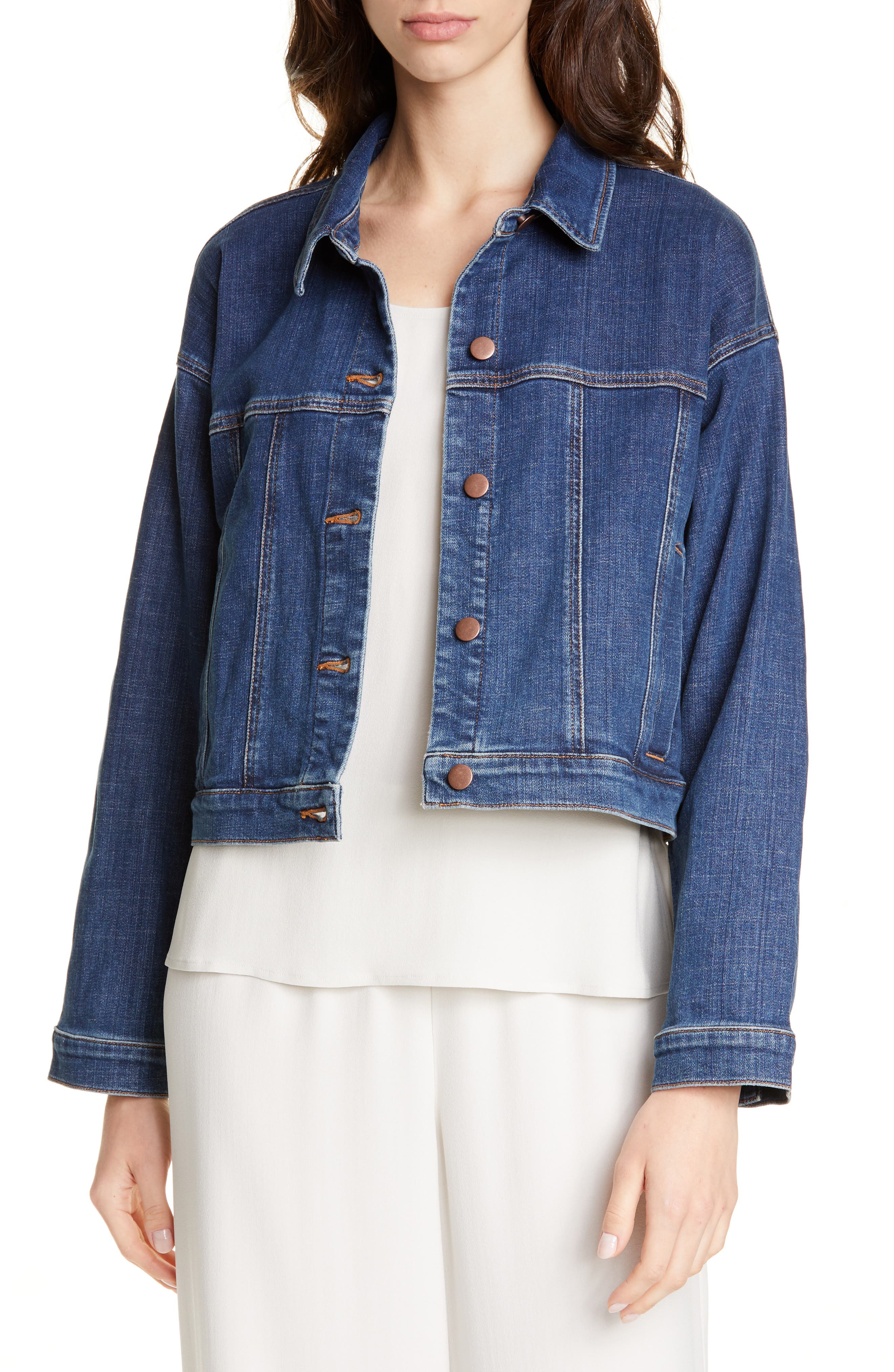 Crop Stretch Denim Jacket