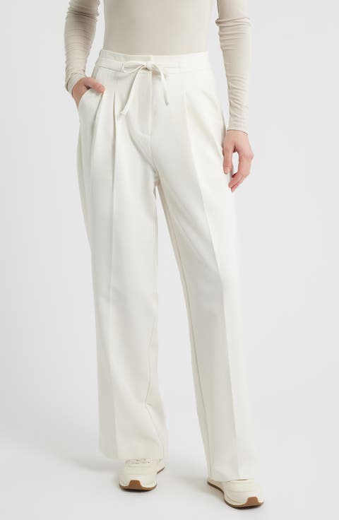 Pleated Drawstring Pants