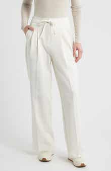 Pleated Drawstring Pants