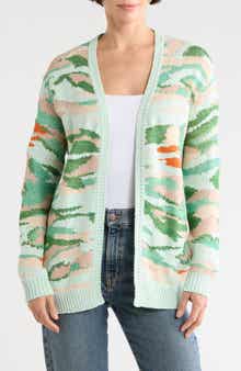 Longchamp Camo Silk Blend Cardigan