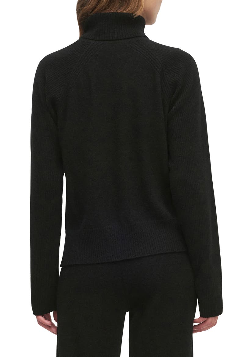 The Minimalist Cashmere Turtleneck Sweater, Alternate, color, BLACK
