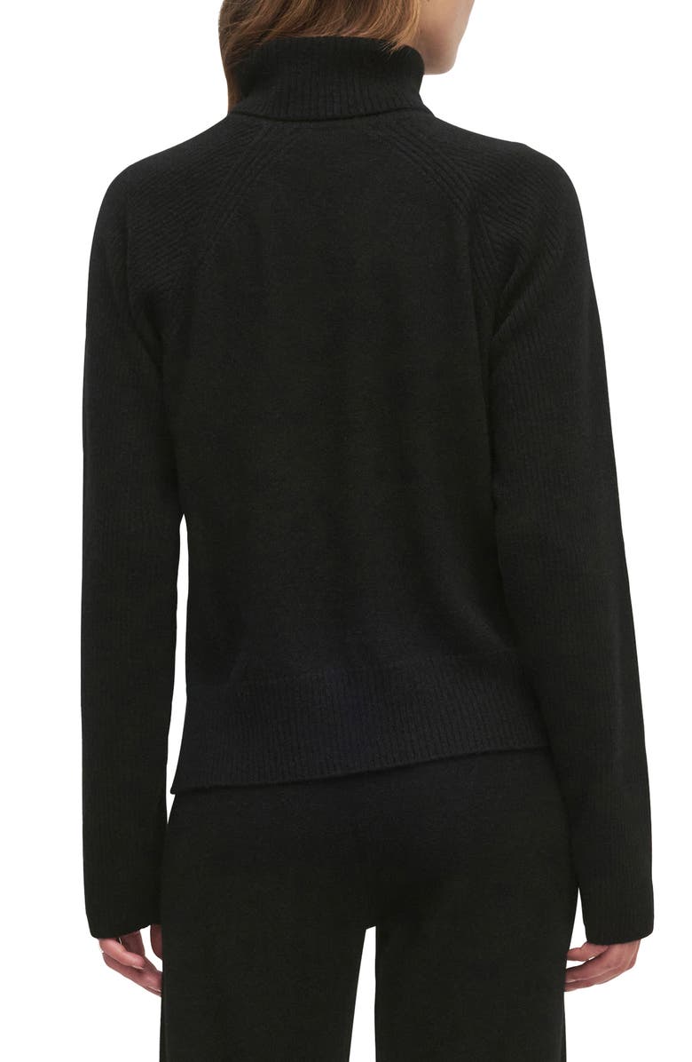 Favorite Daughter The Minimalist Cashmere Turtleneck Sweater, Alternate, color, Black