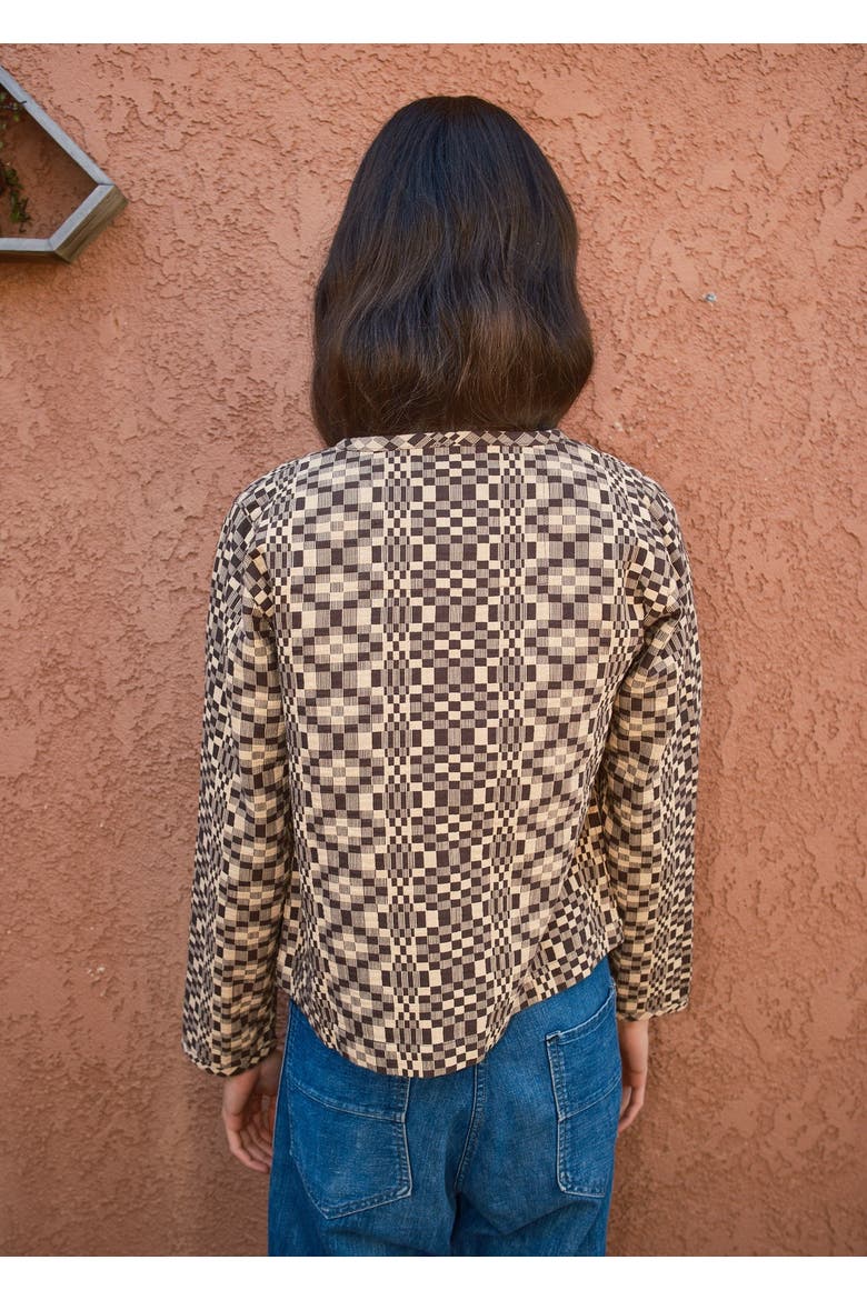 Maira Crew Neck Cardigan, Alternate, color, Compass
