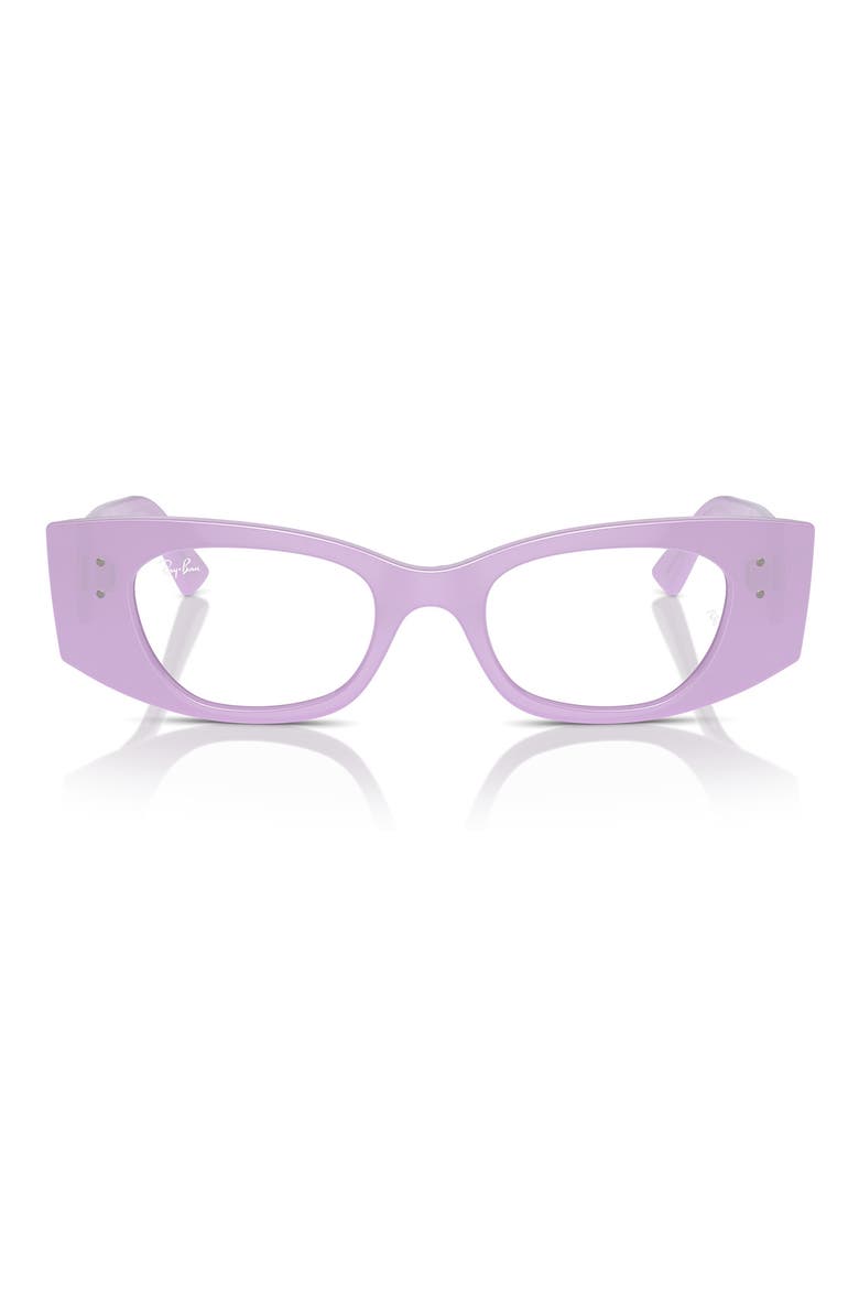 RX7327 52mm Irregular Optical Glasses, Main, color, LILAC