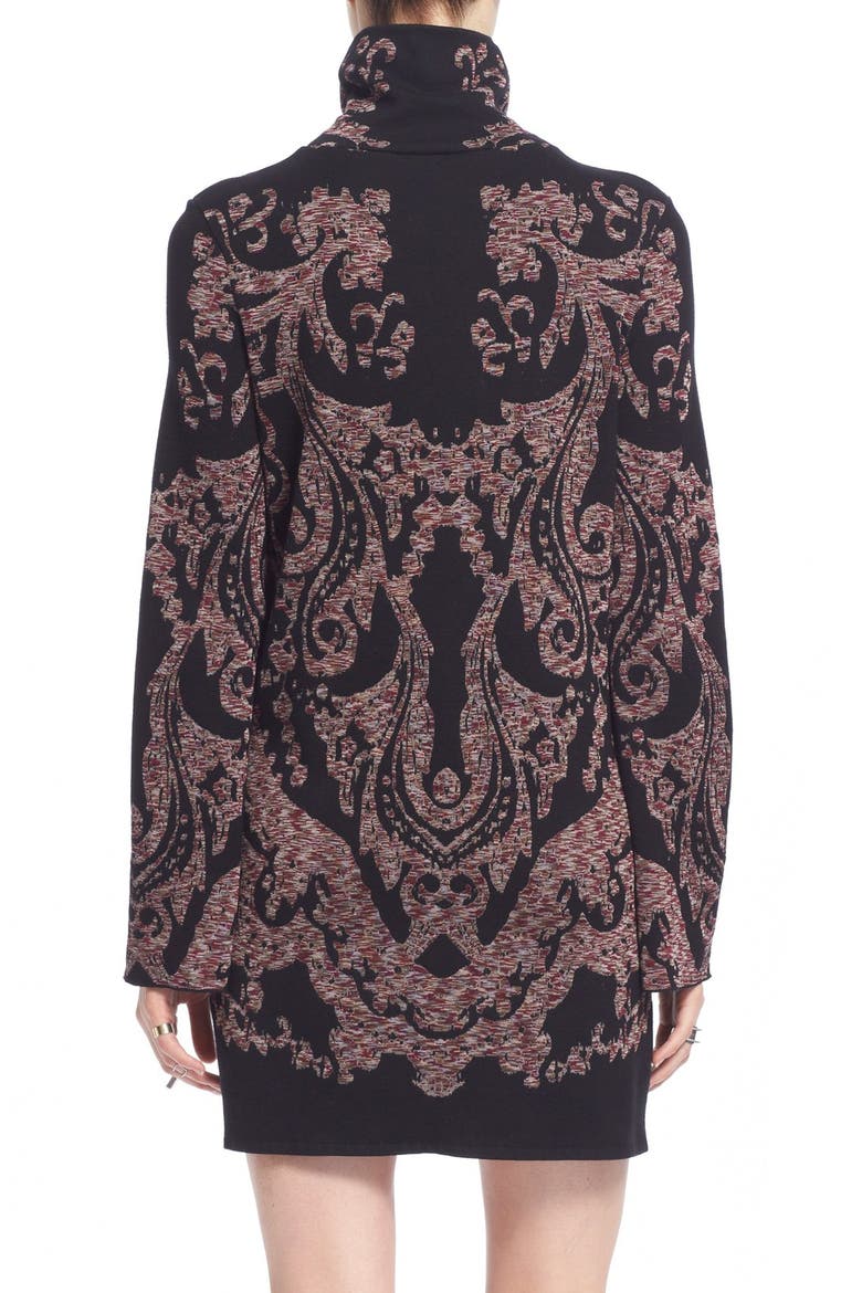 'Modern Love' Turtleneck Minidress, Alternate, color, BLACK COMBO