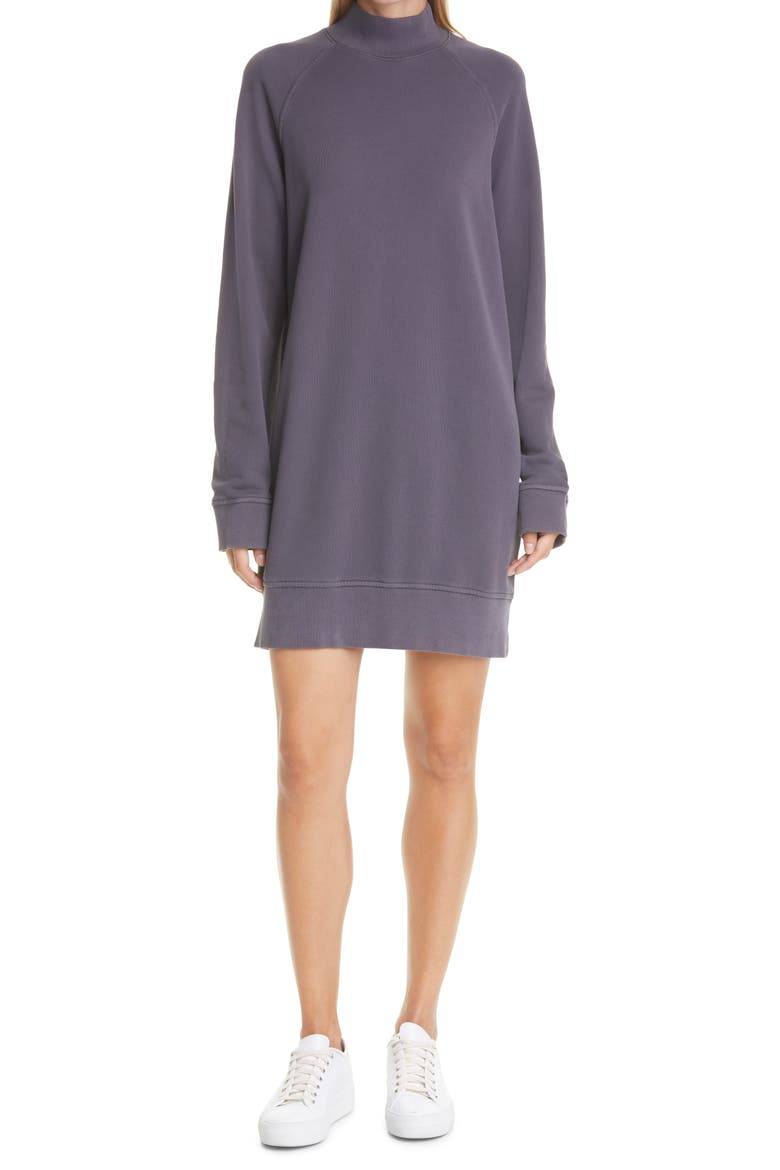 Long Sleeve Sweatshirt Dress, Main, color, DUSK