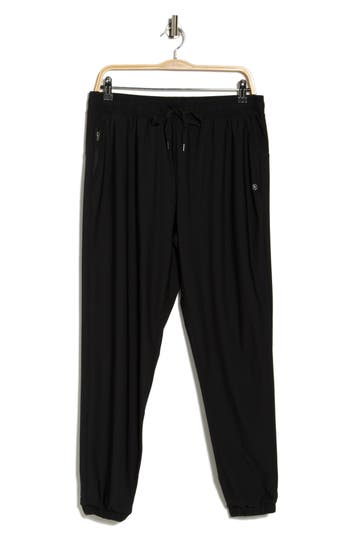 90 Degree By Reflex Waffle Warp Joggers In Black