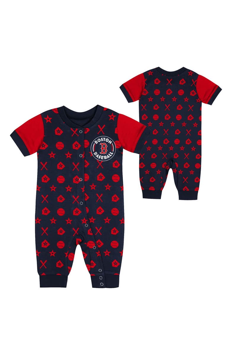 Outerstuff Newborn  Navy Boston Red Sox Hard 90 Coveralls, Main, color, Navy