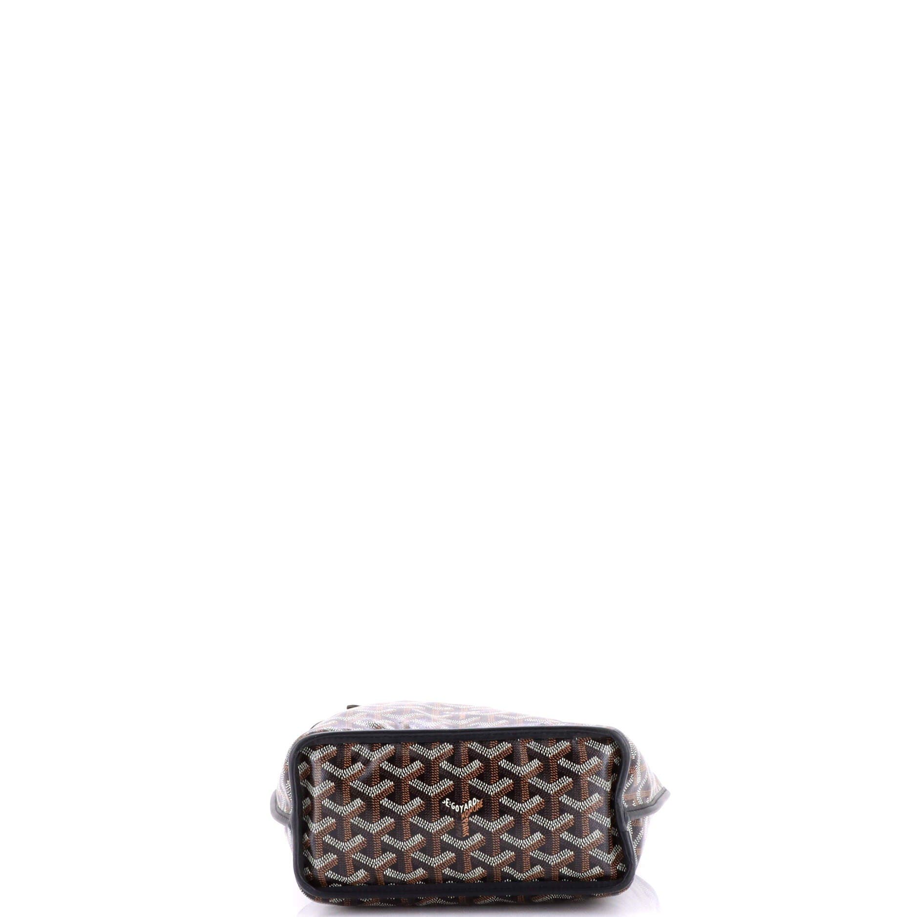 Pre-Owned Goyard Anjou Reversible Tote Coated Canvas Mini, Alternate, color, Black