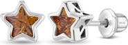 In Season Jewelry Cubic Zirconia Birthstone Star Earrings