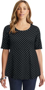 Jessica London Stretch Cotton Peplum Tunic