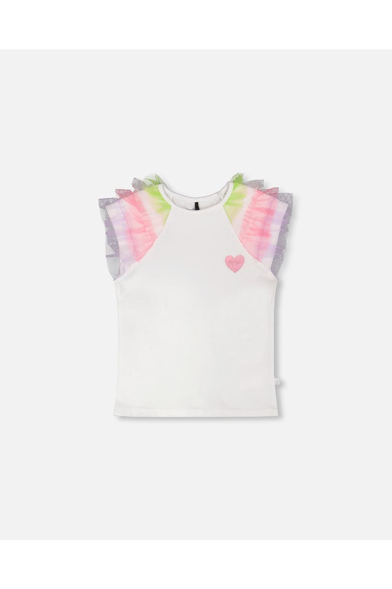 Organic Cotton Jersey Mesh Short Sleeves T-Shirt, Main, color, White