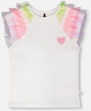 Deux par Deux Organic Cotton Jersey Mesh Short Sleeves T-Shirt