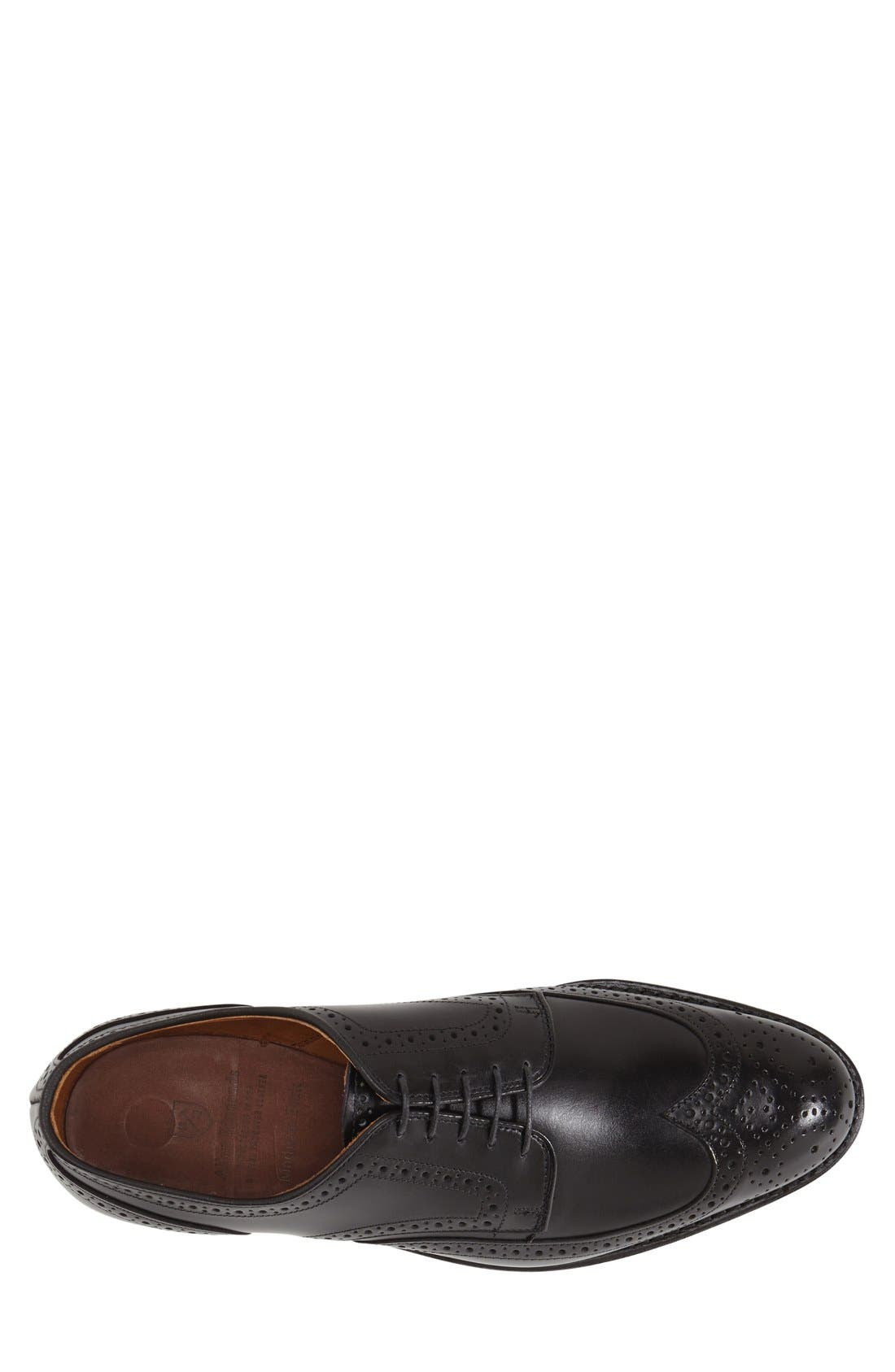 'Madison Park' Wingtip, Alternate, color, BLACK LEATHER