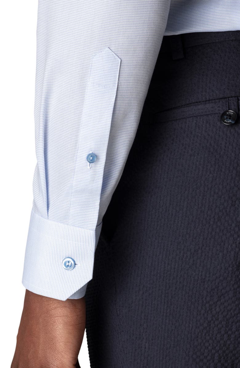 Eton Slim Fit Solid Dress Shirt, Alternate, color, Blue