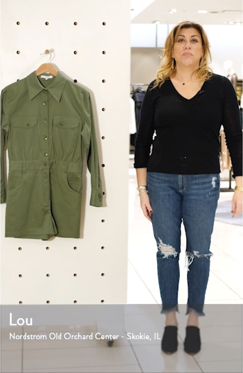 Featherweight Cotton Twill Romper, sales video thumbnail