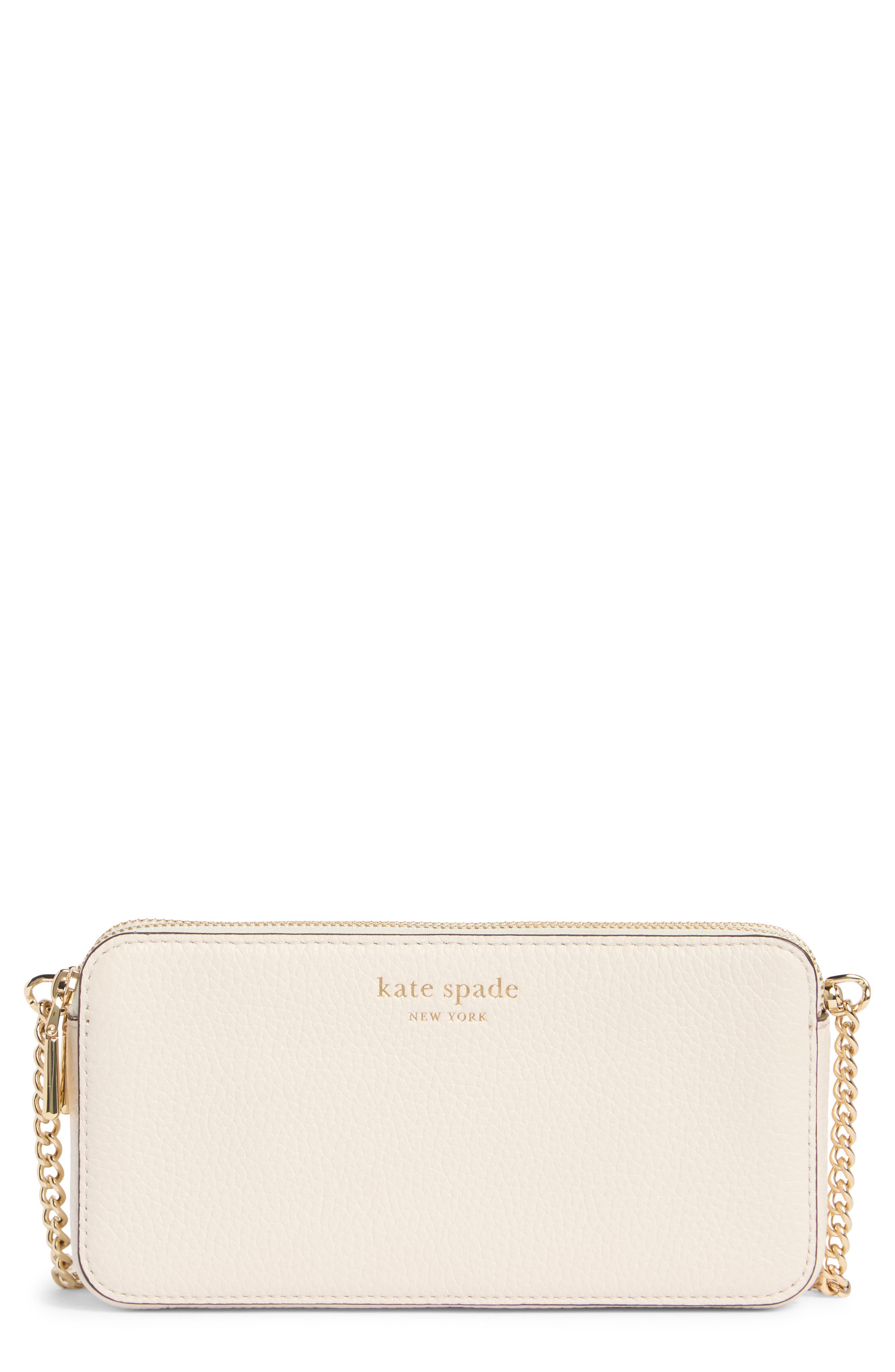 Kate Spade New York taylor pebbled leather double zip crossbody bag
