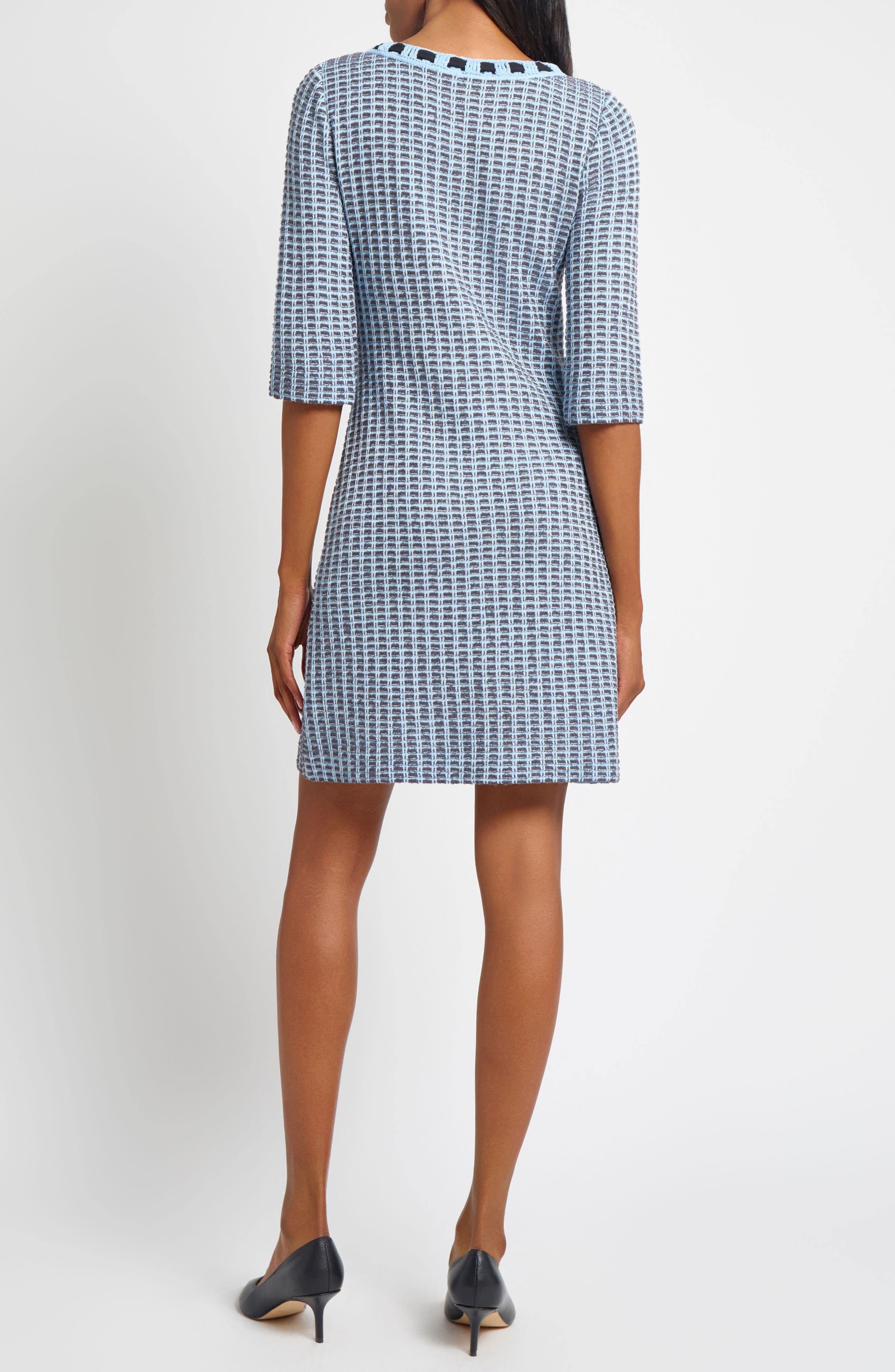 Bow Textured Knit Sweater Dress - image 2