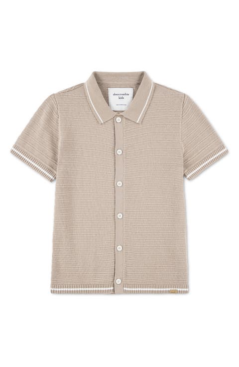 Kids' Tipped Short Sleeve Cardigan (Little Kid & Big Kid)