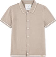 abercrombie kids Kids' Swolo Tipped Short Sleeve Sweater Polo