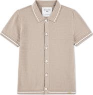 abercrombie kids Kids' Swolo Tipped Short Sleeve Sweater Polo
