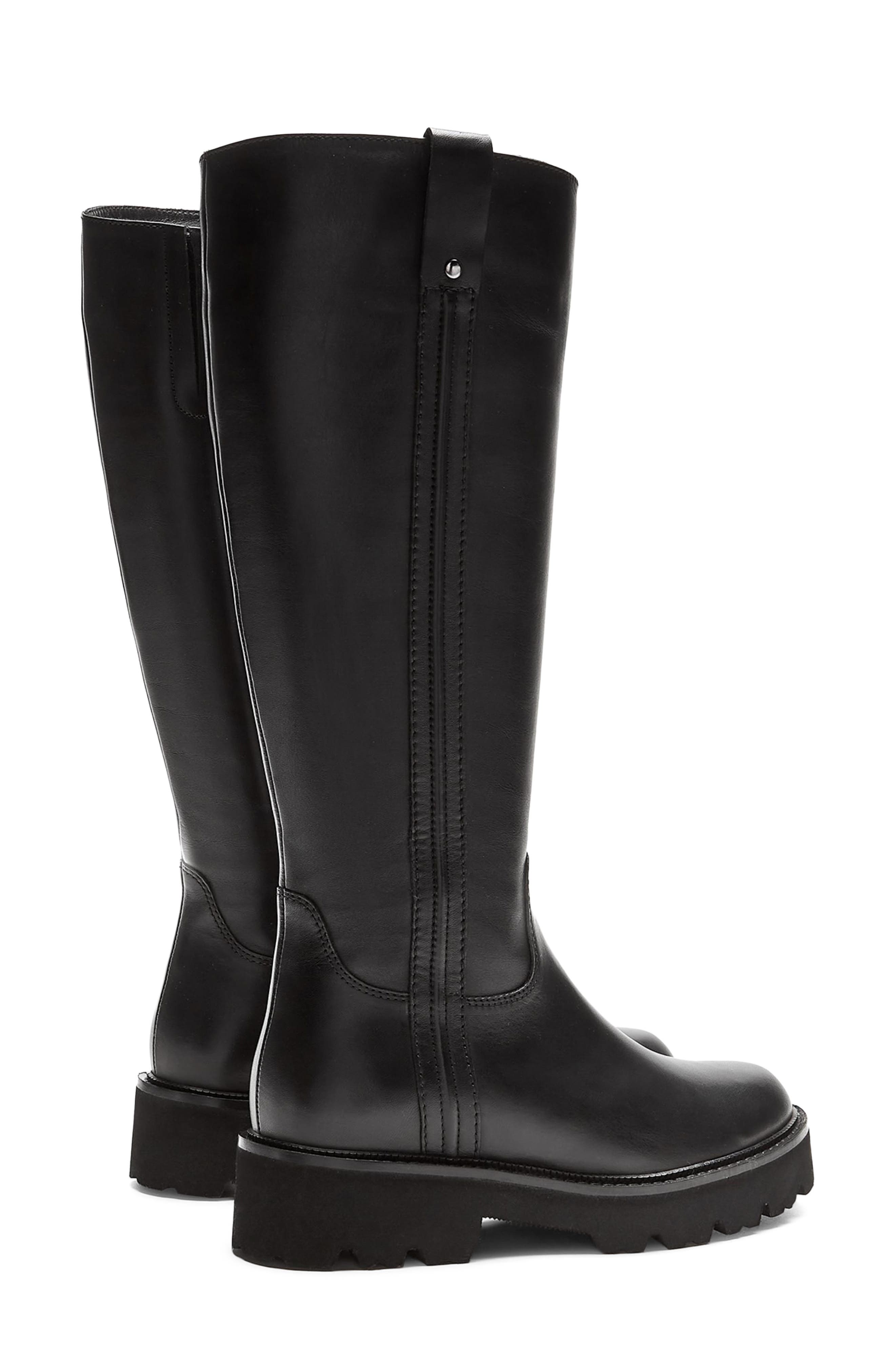 Adorable Leather Knee High Boot, Alternate, color, BLACK LEATHER