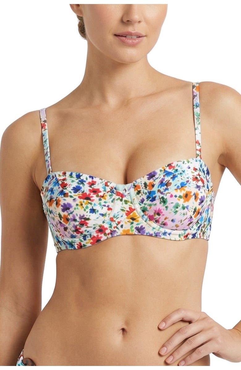 Change of Scenery Nellie Underwire Balconette Bikini Top, Main, color, Wildflower Patch