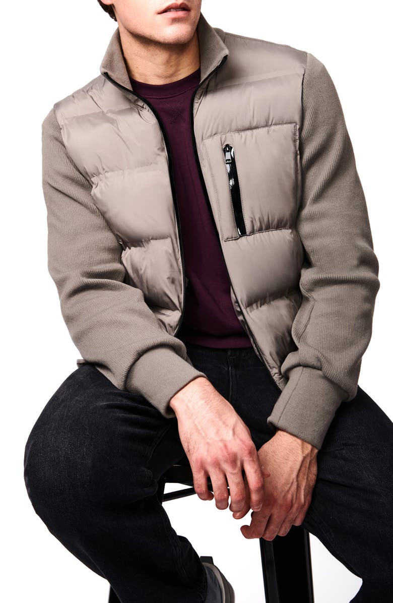 Bernardo Knit Combo Puffer Jacket, Alternate, color,