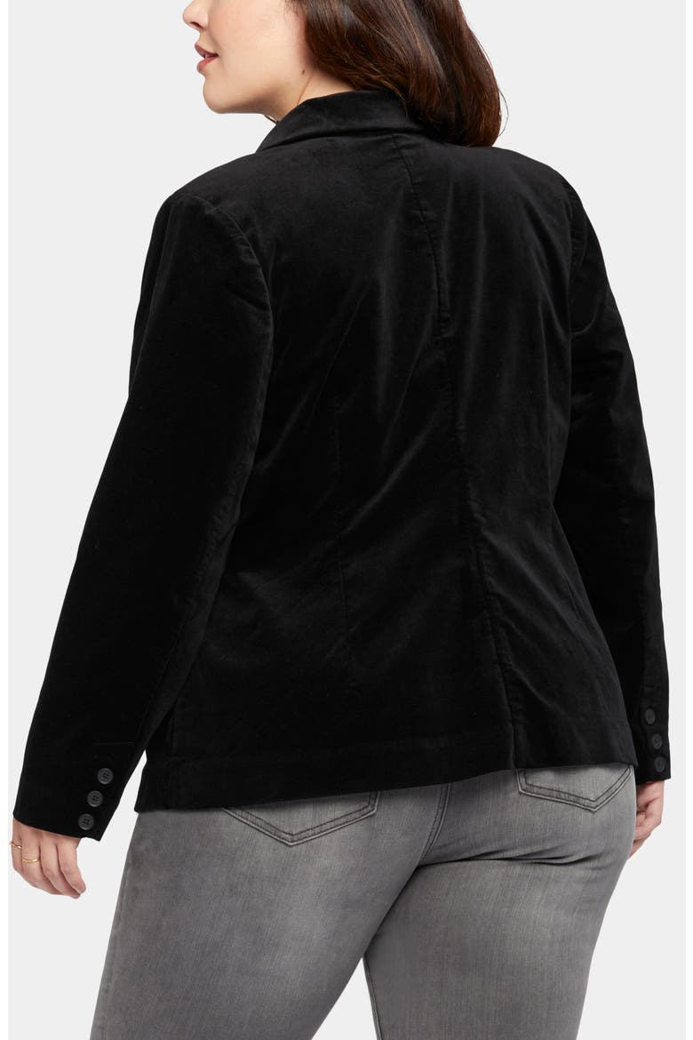 Classic Velveteen Blazer, Alternate, color, BLACK