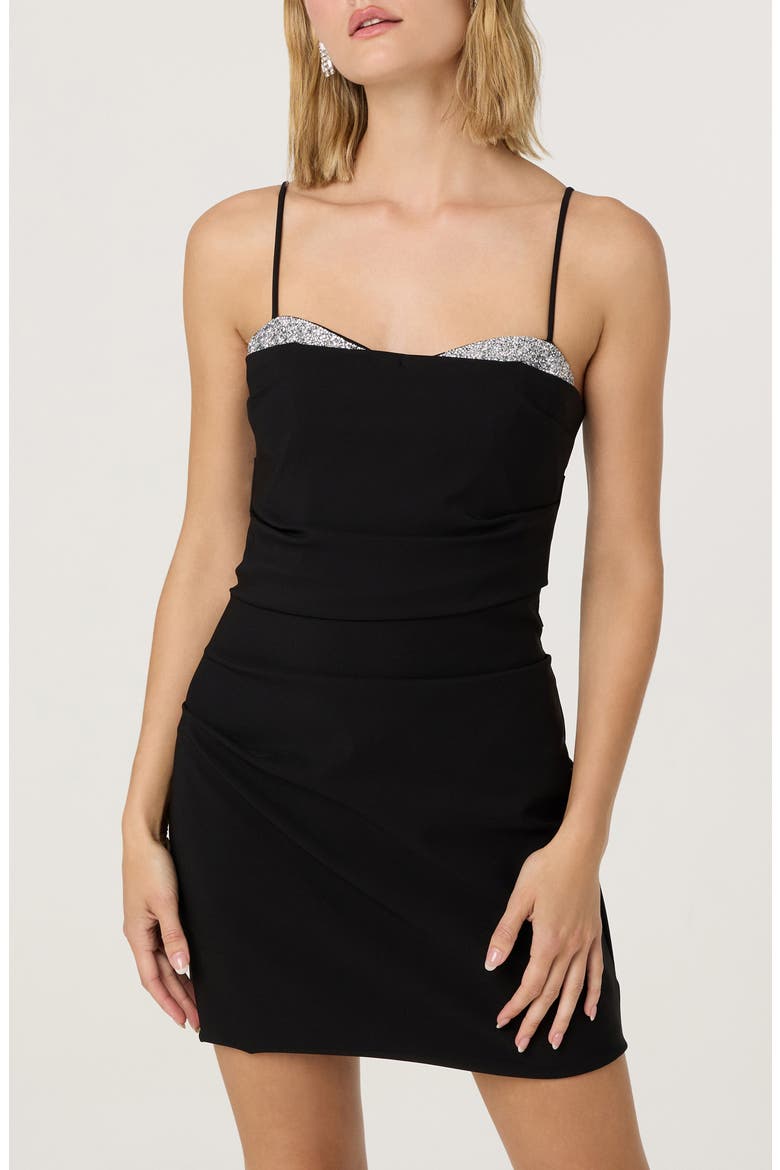 Kalista Minidress, Alternate, color, BLACK
