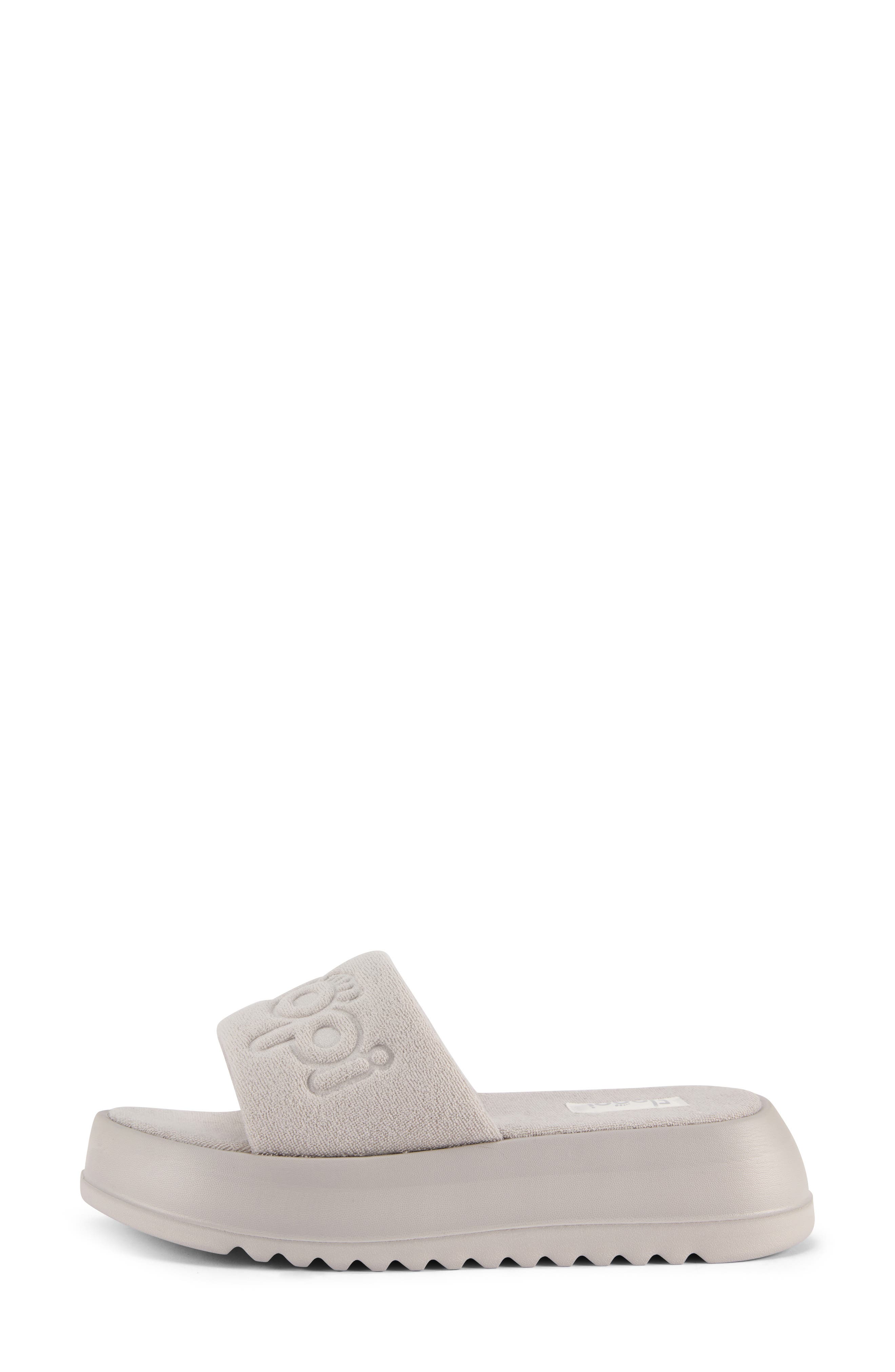 FLOOPI Terry Platform Slide Sandal, Alternate, color, Grey