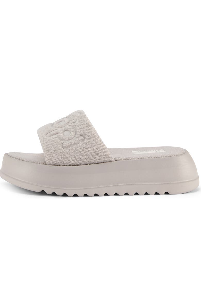FLOOPI Terry Platform Slide Sandal, Alternate, color, Grey