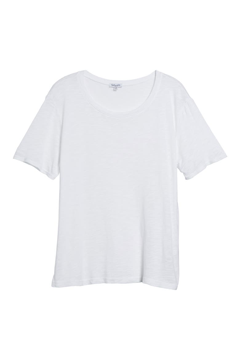 Slub Crewneck Tee, Alternate, color, WHITE