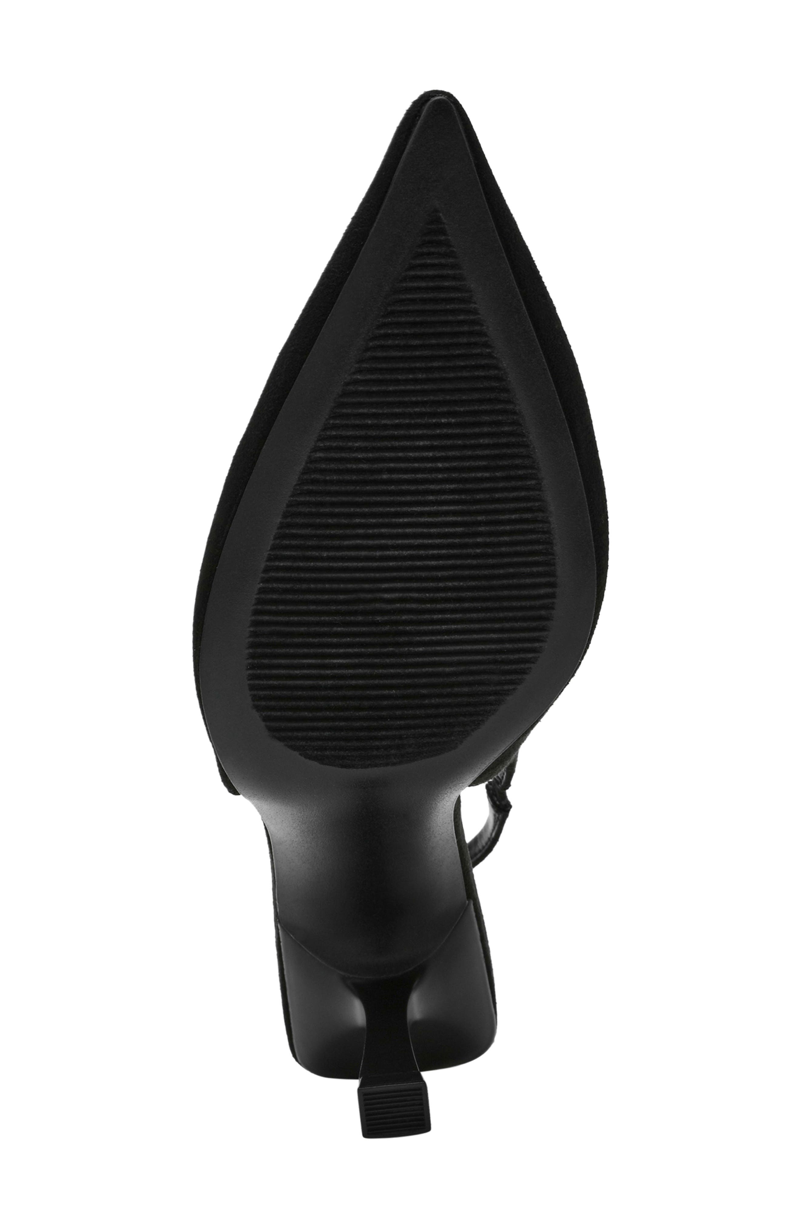 Anne Klein Itzy Pointed Toe Slingback Pump, Alternate, color, Black Suede