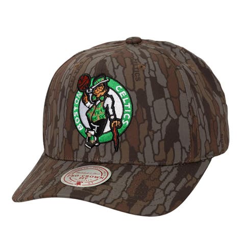 Men's Mitchell & Ness  Camo Boston Celtics Hidden Pro-Crown Adjustable Hat