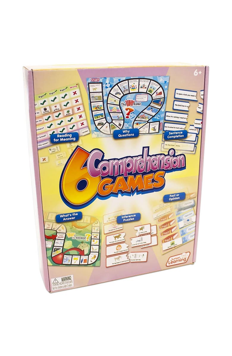 Junior Learning 6 Comprehension Gammes, Board Game For Ages 6+, Alternate, color, Multicolored