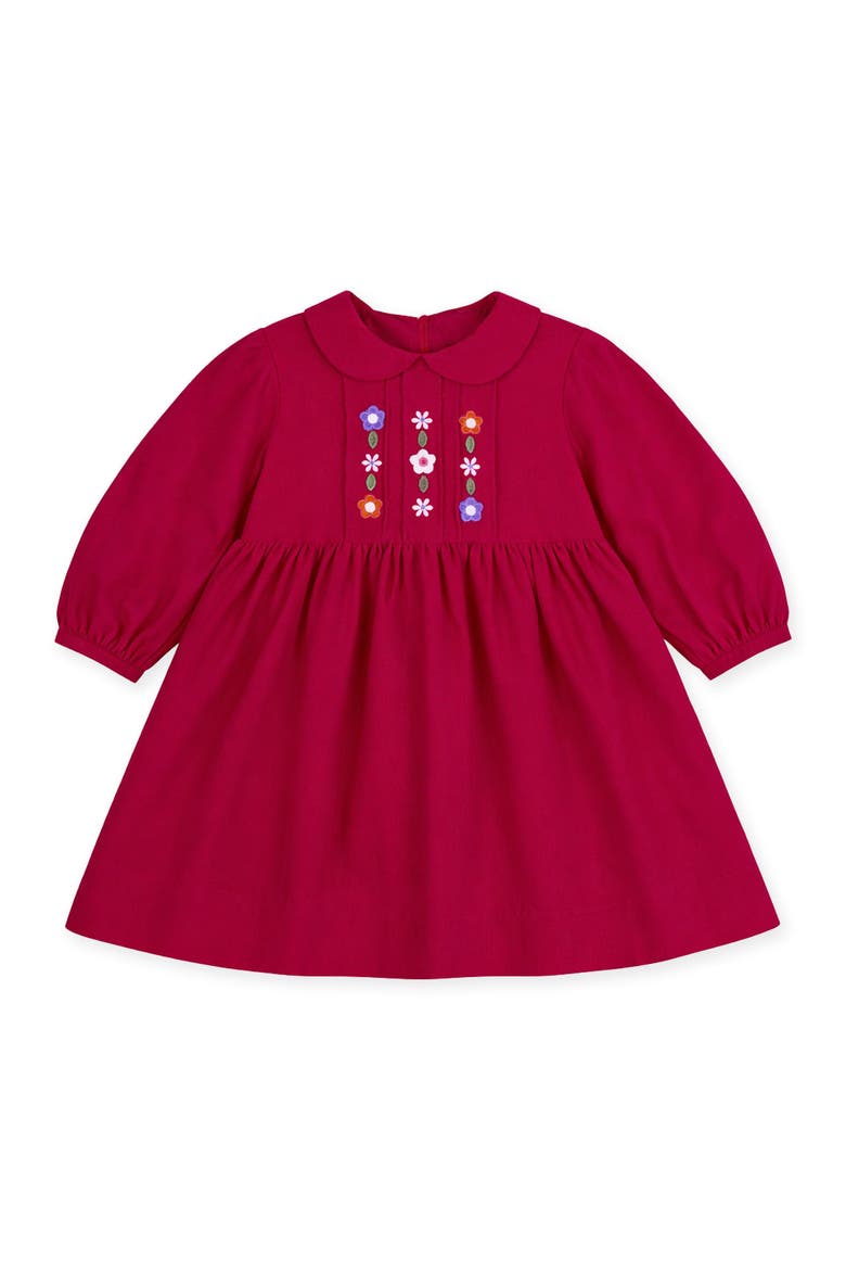 Corduroy Dress with Flowers, Main, color, Mulberry