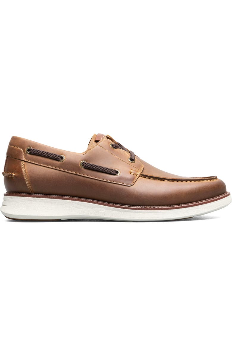 Florsheim Launch Moc Toe Lace-Up Boat Shoe, Alternate, color, Brown