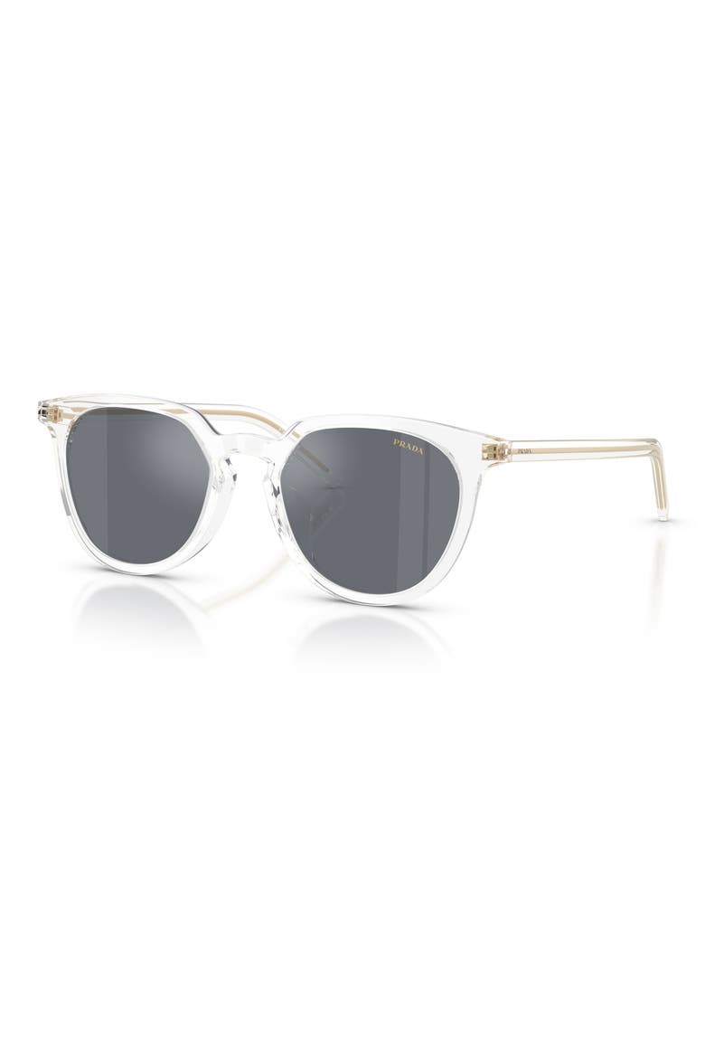 52mm Phantos Sunglasses, Alternate, color, CRYSTAL / BLUE