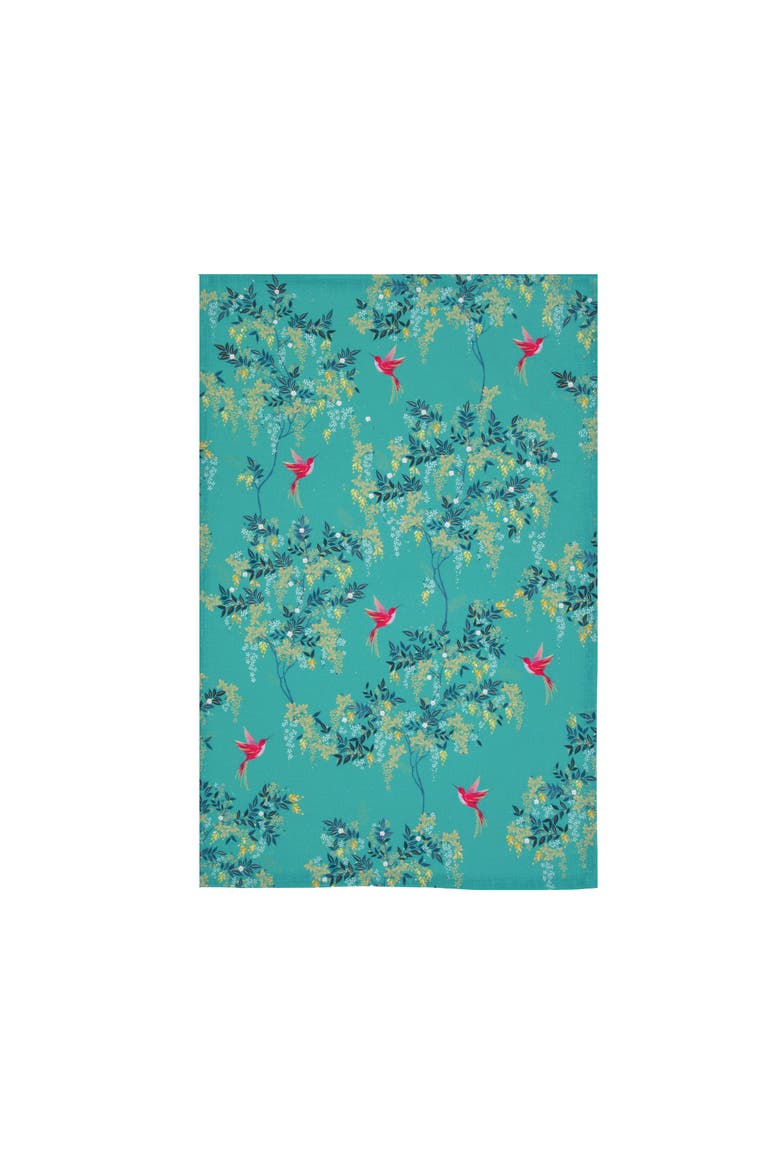 Chelsea Teal Kitchen Dishtowel, Main, color, Green