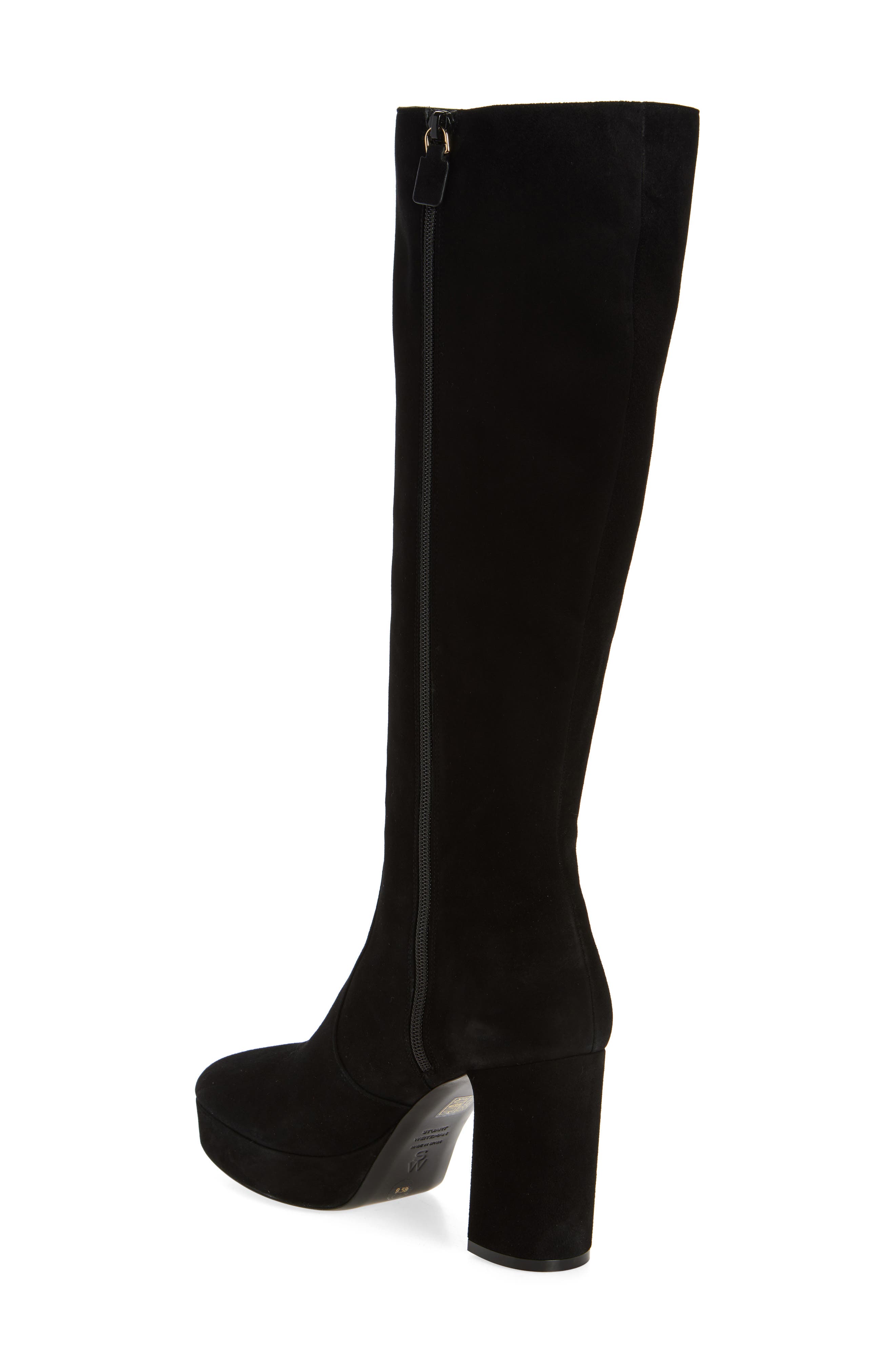 Stuart Weitzman Dayna Platform Boot, Alternate, color, Black
