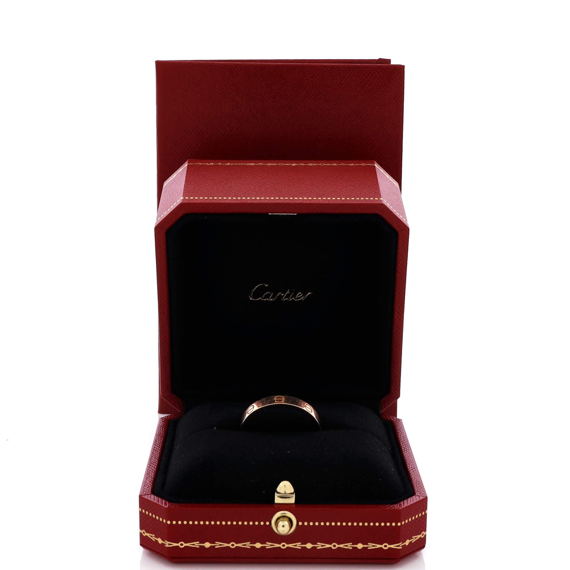 Love Wedding Band Ring 18K Rose Gold, Alternate, color, Metallic Gold