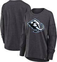 FANATICS Women's Fanatics Heather Charcoal Utah Mammoth Primary Logo Legacy Long Sleeve T-Shirt