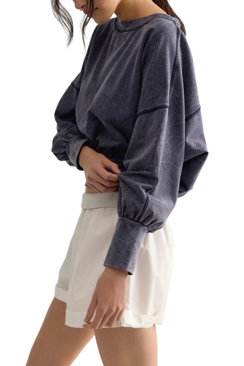 Better Together Ruched Sweatshirt, Alternate, color, PEACOAT