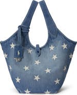 Polo Ralph Lauren Medium Star Print Denim Tote