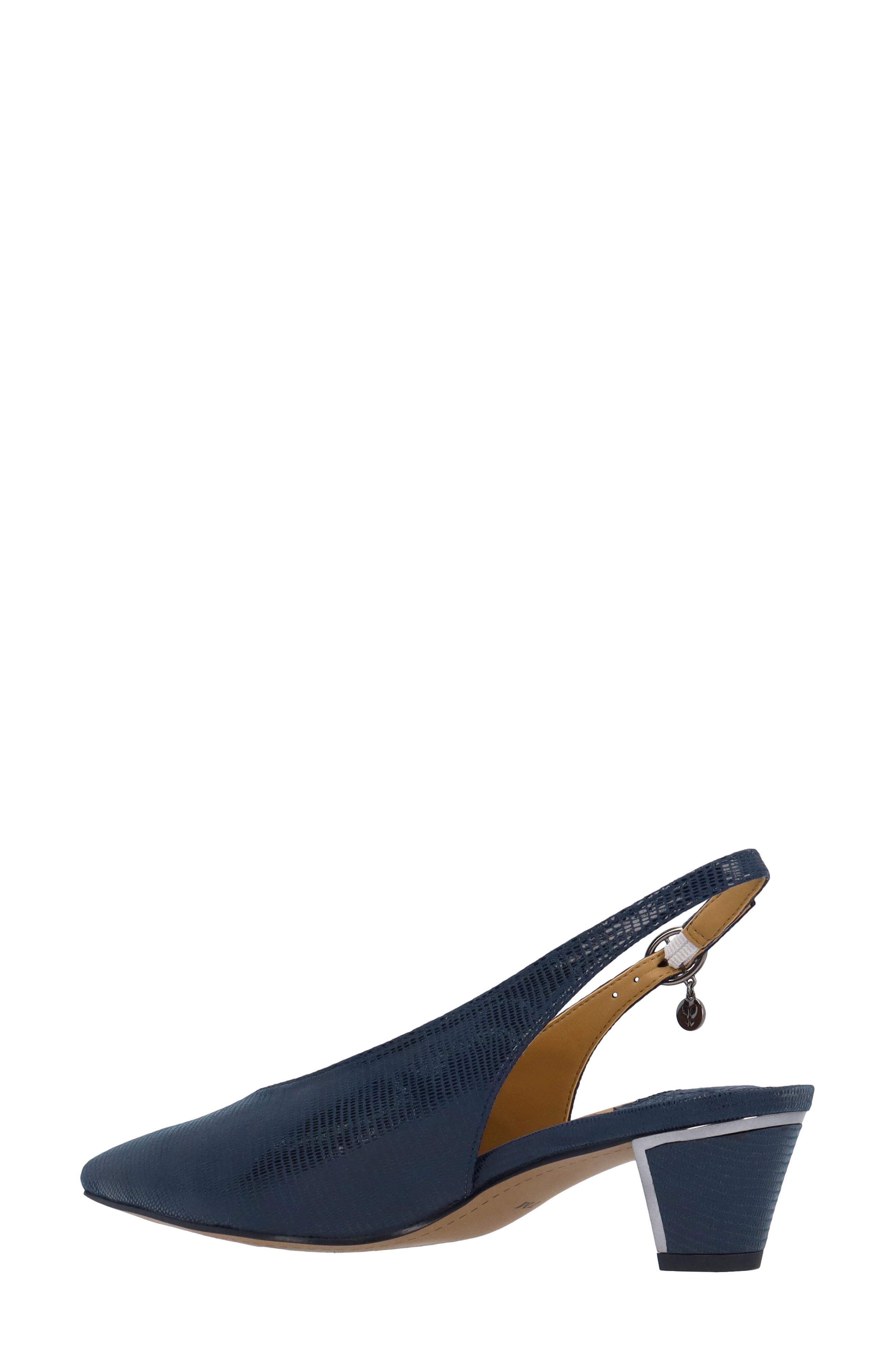 Darra Slingback Pointed Toe Pump - Wide Width Available, Alternate, color, NAVY