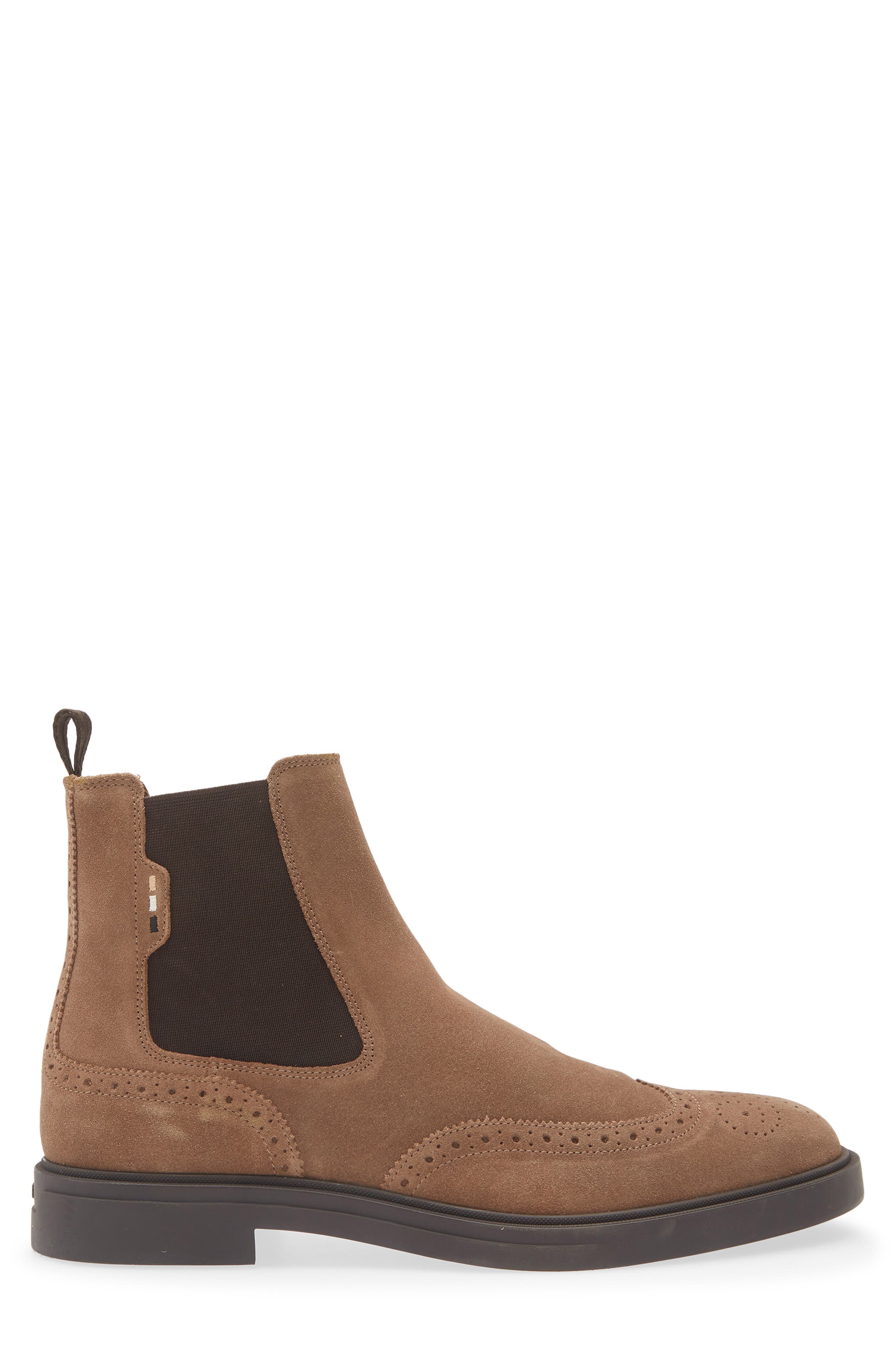 Calev Cheb Wingtip Chelsea Boot, Alternate, color, MEDIUM BEIGE