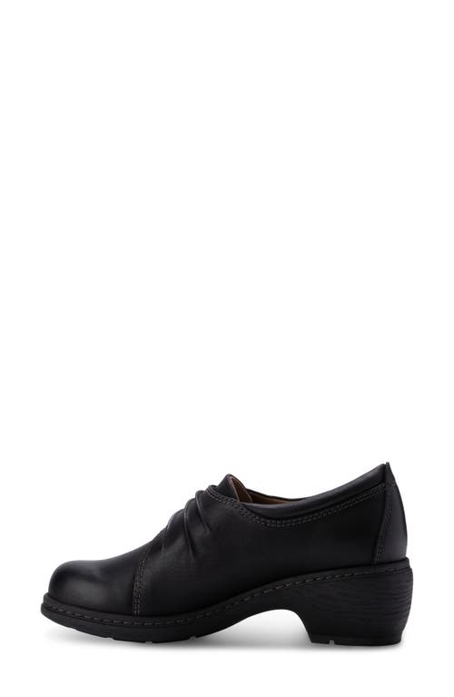 Eastland Maggie Gathered Heeled Loafer In Black